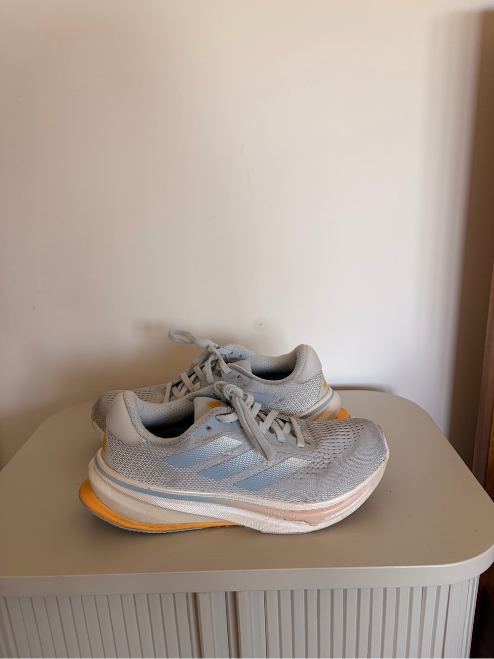Adidas Supernova Rise Women’s Running Shoes Gray Blue Orange Sz 5.5 - Picture 3 of 12
